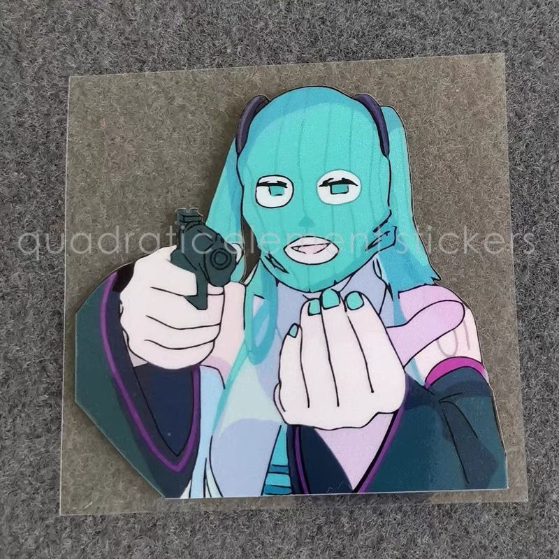 Car Accessories Girl - Miku motosiklet etiketi su geçirmez elektrikli