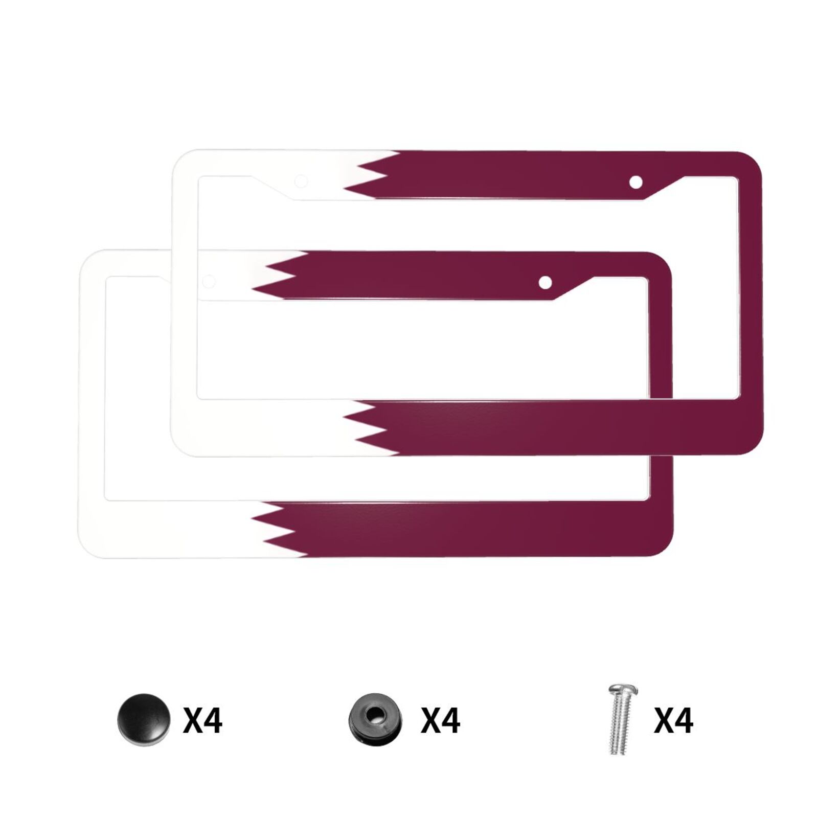 Katar Bayrağı Desenli Plaka Tu - Car Accessories Qatar incelemesi ve fiyatı