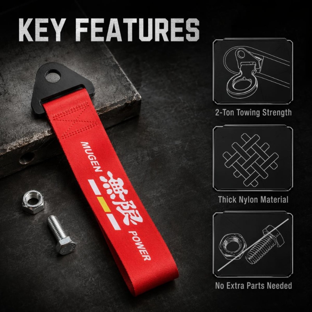 Araba Yarışı Çekme Halatı JDM  - Car Accessories Jdm incelemesi ve fiyatı