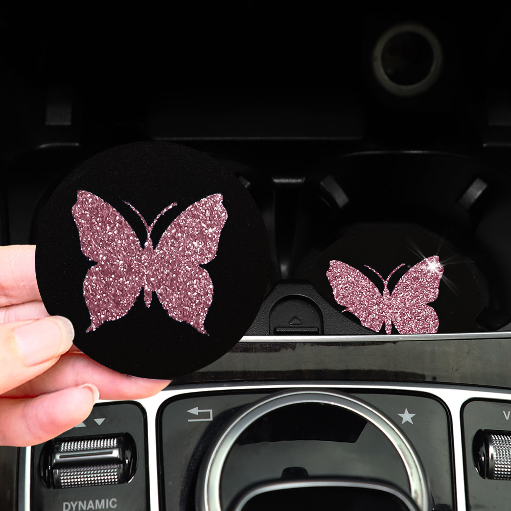 Iki sevimli pembe kelebekler G - Car Accessories For Women incelemesi ve fiyatı